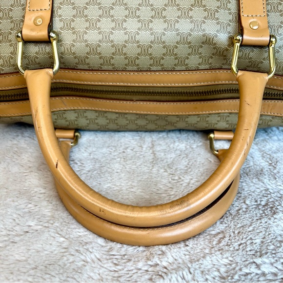 Celine Macadam Monogram Beige Boston Handbag - Picture 14 of 17